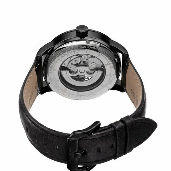 AKRIBOS XXIV Men’s Skeleton Dial Leather Watch - Picture 8 of 8